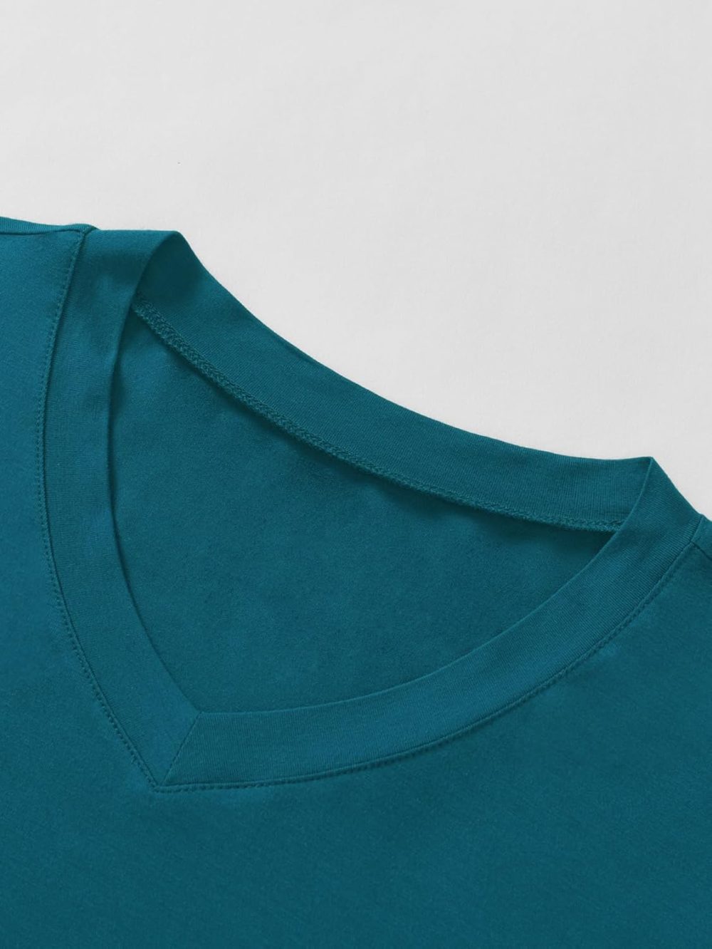 Men's Viscose Sleep Shirt Soft V-Neck Pajama Tops 3 Pack - Image 2