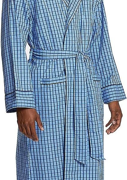 mens Long-sleeve Lightweight Cotton Woven-robe
