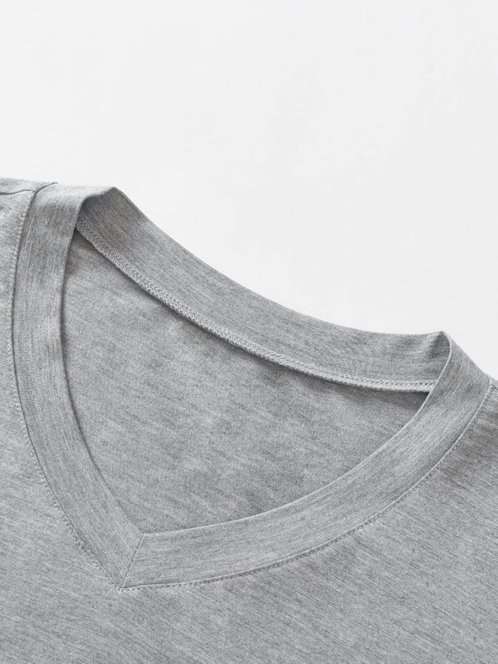 Men's Viscose Sleep Shirt Soft V-Neck Pajama Tops 3 Pack - Image 2