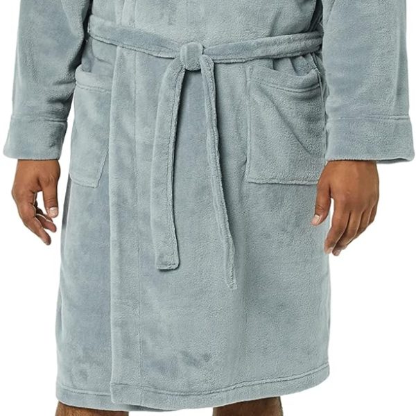 Men's Mid-Length Plush Robe